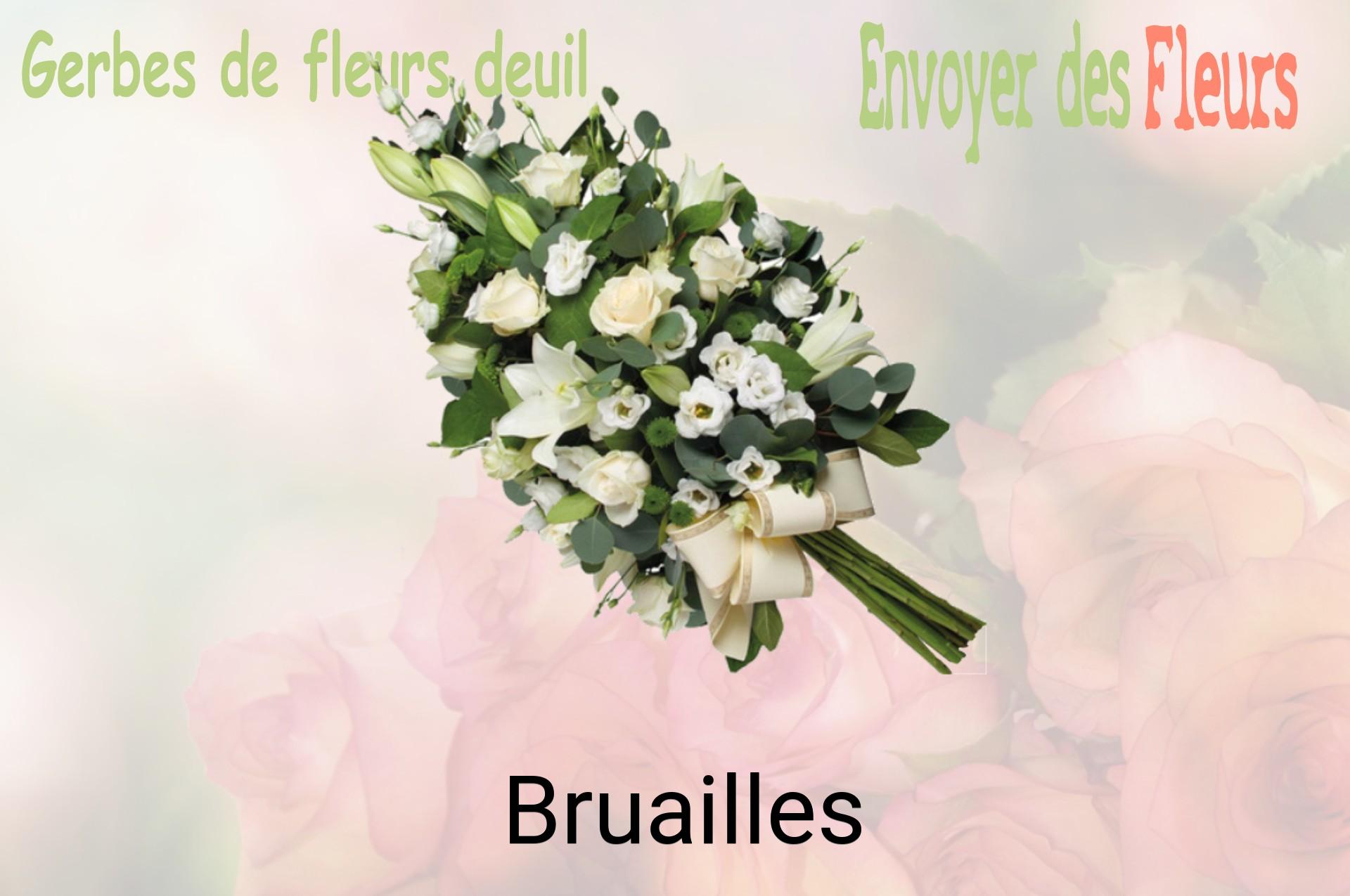 Gerbe de fleurs de deuil livrée à Bruailles